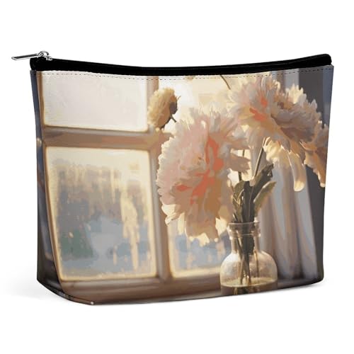 LYHVSFJW Kosmetiktasche, Make-up-Tasche für Damen, tragbare Make-up-Tasche, blauer Hai, Reise-Kulturbeutel für Reisezubehör, Fensterblume, Einheitsgröße LYHVSFJW Kosmetiktasche, Make-up-Tasche für Damen, tragbare Make-up-Tasche, blauer Hai, Reise-Kulturbeutel für Reisezubehör, Fensterblume, Einheitsgröße von LYHVSFJW