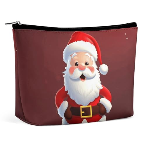 LYHVSFJW Kosmetiktasche, Make-up-Tasche für Damen, tragbare Make-up-Tasche, niedlicher Weihnachtsmann-Make-up-Koffer, Reise-Kulturbeutel für Reisezubehör, Niedlicher Weihnachtsmann, Einheitsgröße von LYHVSFJW