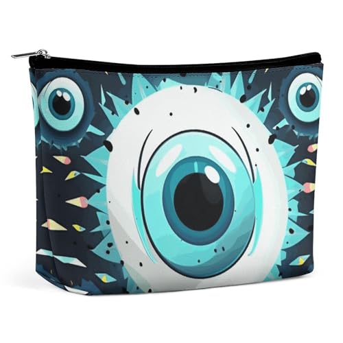 LYHVSFJW Kosmetiktasche, Make-up-Tasche für Damen, tragbare Make-up-Tasche, niedliches Faultier-Make-up-Koffer, Reise-Kulturbeutel für Reisezubehör, Böser Blick, Einheitsgröße von LYHVSFJW