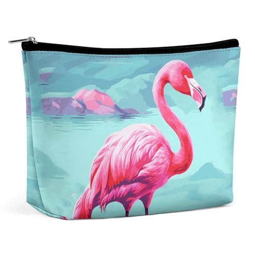 LYHVSFJW Kosmetiktasche, Make-up-Tasche für Damen, tragbare Make-up-Tasche, zwei rote Flamingos, Make-up-Tasche, Reise-Kulturbeutel für Reisezubehör, Flamingos, Einheitsgröße LYHVSFJW Kosmetiktasche, Make-up-Tasche für Damen, tragbare Make-up-Tasche, zwei rote Flamingos, Make-up-Tasche, Reise-Kulturbeutel für Reisezubehör, Flamingos, Einheitsgröße von LYHVSFJW