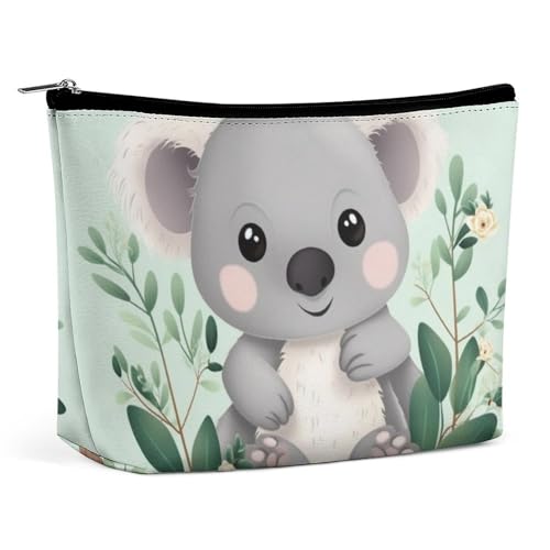 LYHVSFJW Kosmetiktasche, Make-up-Tasche für Damen, tragbare Make-up-Tasche mit Kirschmuster, Reise-Kulturbeutel für Reisezubehör, Koala, Einheitsgröße von LYHVSFJW