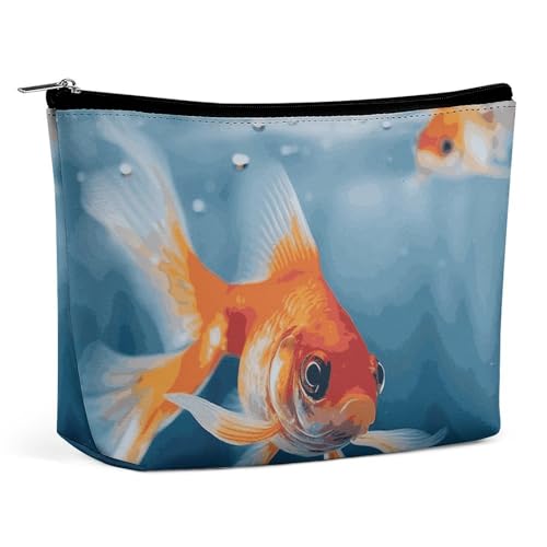 LYHVSFJW Kosmetiktasche für Damen, tragbare Make-up-Tasche für den Strand, mit Surfbrett-Make-up-Koffer, Reise-Kulturbeutel für Reisezubehör, fisch, Einheitsgröße von LYHVSFJW