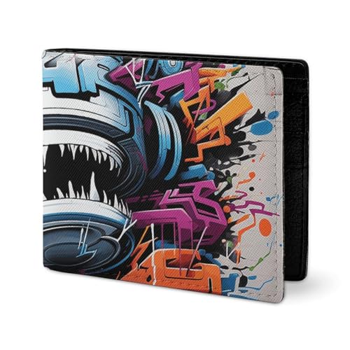 LYHVSFJW Ledergeldbörse für Herren, elegant, schmal, schmal und dünn, Schmetterlingsboden, zweifach gefaltet, mit Kartenhalter, Bunte Graffiti., one size LYHVSFJW Ledergeldbörse für Herren, elegant, schmal, schmal und dünn, Schmetterlingsboden, zweifach gefaltet, mit Kartenhalter, Bunte Graffiti., one size von LYHVSFJW