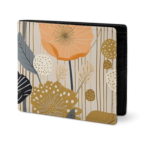 LYHVSFJW Ledergeldbörse für Herren, stilvolle Münzbörse für Damen, schlank und dünn, glatt, rund, faltbar, Kartenhalter, Streifen und Punkte, Einheitsgröße von LYHVSFJW