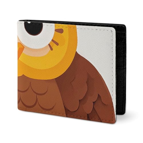 LYHVSFJW Ledergeldbörse für Herren, stilvolle Münzbörse für Damen, schlank und dünn, niedlicher Tierkopf, Bifold Wallet Kartenhalter, Niedliche große braune Cartoon-Eulen, Einheitsgröße LYHVSFJW Ledergeldbörse für Herren, stilvolle Münzbörse für Damen, schlank und dünn, niedlicher Tierkopf, Bifold Wallet Kartenhalter, Niedliche große braune Cartoon-Eulen, Einheitsgröße von LYHVSFJW