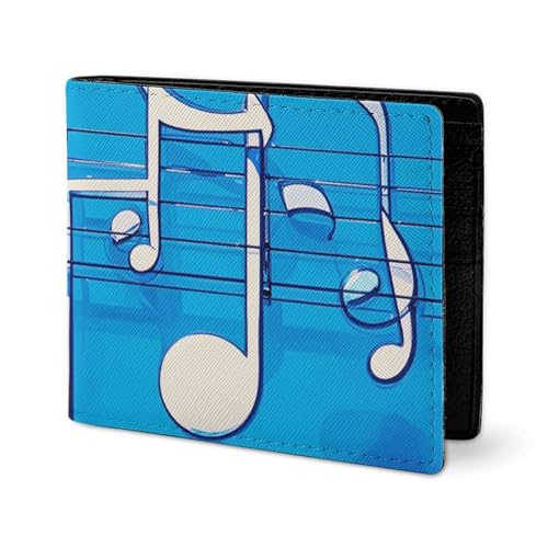 LYHVSFJW Ledergeldbörse für Herren, stilvolle Münzbörse für Damen, schlank und dünn, niedlicher Zwergenhut, Bifold Wallet Kartenhalter, Blaue Musiknoten, Einheitsgröße LYHVSFJW Ledergeldbörse für Herren, stilvolle Münzbörse für Damen, schlank und dünn, niedlicher Zwergenhut, Bifold Wallet Kartenhalter, Blaue Musiknoten, Einheitsgröße von LYHVSFJW