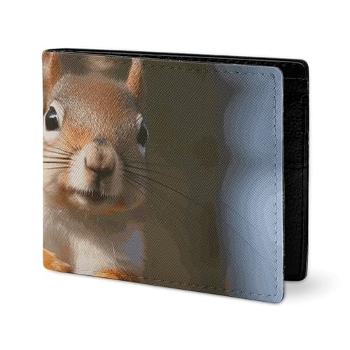 LYHVSFJW Ledergeldbörse für Herren, stilvolle Münzbörse für Damen, schlank und dünn, zwei rote Flamingos, Bifold Wallet Kartenhalter, Lustiges Eichhörnchen-Tier, Einheitsgröße LYHVSFJW Ledergeldbörse für Herren, stilvolle Münzbörse für Damen, schlank und dünn, zwei rote Flamingos, Bifold Wallet Kartenhalter, Lustiges Eichhörnchen-Tier, Einheitsgröße von LYHVSFJW