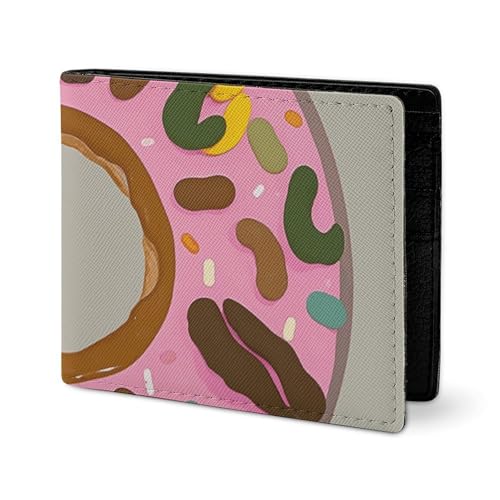 LYHVSFJW Ledergeldbörse für Herren, stilvolle Münzgeldbörse für Damen, schlank und dünn, Cartoon, niedlicher Otter, Bifold Wallet Kartenhalter, Donut, Einheitsgröße LYHVSFJW Ledergeldbörse für Herren, stilvolle Münzgeldbörse für Damen, schlank und dünn, Cartoon, niedlicher Otter, Bifold Wallet Kartenhalter, Donut, Einheitsgröße von LYHVSFJW