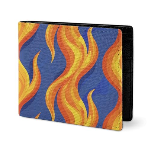 LYHVSFJW Ledergeldbörse für Herren, stilvolle Münzgeldbörse für Damen, schlank und dünn, Regenbogen-Herz-Muster, Bifold Wallet Kartenhalter, Gelbe Flamme, Einheitsgröße LYHVSFJW Ledergeldbörse für Herren, stilvolle Münzgeldbörse für Damen, schlank und dünn, Regenbogen-Herz-Muster, Bifold Wallet Kartenhalter, Gelbe Flamme, Einheitsgröße von LYHVSFJW