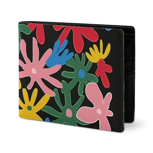 LYHVSFJW Ledergeldbörse für Herren, stilvolle Münzgeldbörse für Damen, schlank und dünn, Regenbogen-Herz-Muster, Bifold Wallet Kartenhalter, Papierschnittblumen, Einheitsgröße LYHVSFJW Ledergeldbörse für Herren, stilvolle Münzgeldbörse für Damen, schlank und dünn, Regenbogen-Herz-Muster, Bifold Wallet Kartenhalter, Papierschnittblumen, Einheitsgröße von LYHVSFJW
