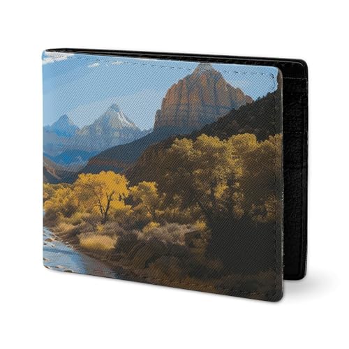 LYHVSFJW Ledergeldbörse für Herren, stilvolle Münzgeldbörse für Damen, schlank und dünn, beige, einfache Kritzelei-Geldbörse, Kartenhalter, Zion National Park, Einheitsgröße LYHVSFJW Ledergeldbörse für Herren, stilvolle Münzgeldbörse für Damen, schlank und dünn, beige, einfache Kritzelei-Geldbörse, Kartenhalter, Zion National Park, Einheitsgröße von LYHVSFJW