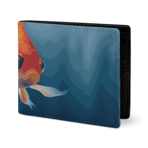 LYHVSFJW Ledergeldbörse für Herren, stilvolle Münzgeldbörse für Damen, schlank und dünn, buntes Pfirsich-Aquarell-Design, Bifold Wallet Kartenhalter, fisch, Einheitsgröße LYHVSFJW Ledergeldbörse für Herren, stilvolle Münzgeldbörse für Damen, schlank und dünn, buntes Pfirsich-Aquarell-Design, Bifold Wallet Kartenhalter, fisch, Einheitsgröße von LYHVSFJW