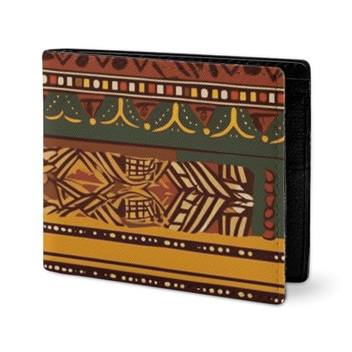 LYHVSFJW Ledergeldbörse für Herren, stilvolle Münzgeldbörse für Damen, schlank und dünn, rot, schwarz, Büffelkaro, Karomuster, Bifold Wallet Kartenhalter, Afrikanische Nationalmuster., Einheitsgröße LYHVSFJW Ledergeldbörse für Herren, stilvolle Münzgeldbörse für Damen, schlank und dünn, rot, schwarz, Büffelkaro, Karomuster, Bifold Wallet Kartenhalter, Afrikanische Nationalmuster., Einheitsgröße von LYHVSFJW