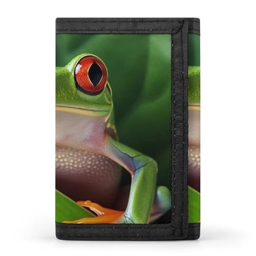 LYHVSFJW Niedliche Frosch-Geldbörse mit 8 Kartenfächern, schmales Münzfach mit Reißverschluss, geteilte Geldscheine für Männer und Frauen, Süßer Frosch, Einheitsgröße, Modern von LYHVSFJW