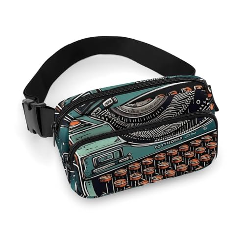 Fanny Packs A Schreibmaschine bedruckte Umhängetasche für Damen, Crossbody für Reisen und Sport, Stil, 20 x 13 cm, Bauchtaschen, Stil:, 20x13cm, Bauchtaschen von LYHVSFZQ