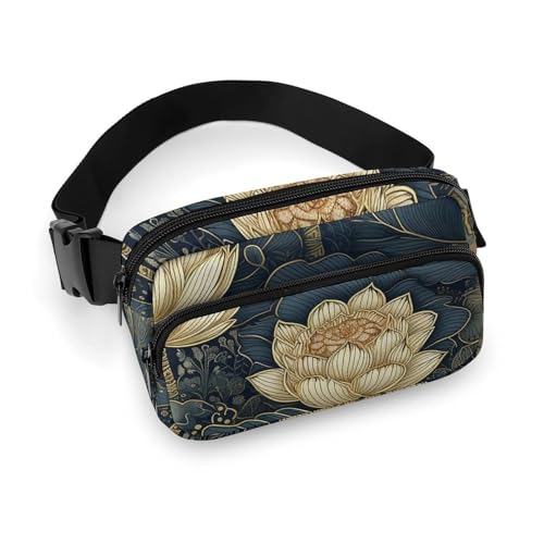 Fanny Packs komplizierte Blumen bedruckte Crossbody Taschen für Frauen Crossbody für Reisen und Sport, Stil, 20 * 13 cm, Hüfttaschen, Stil, 20x13cm, Gürteltaschen, Stil, 20x13cm, Hüfttaschen von LYHVSFZQ