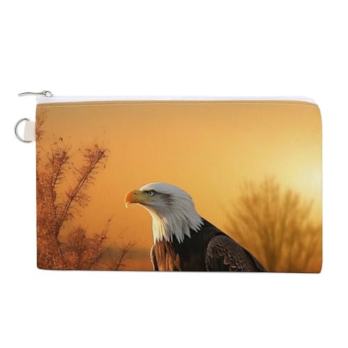 Geldbörse Münzgeldbörse Golden Sunset Glatzenadler bedruckte Geldbörse für Männer Geldbörse Frauen zum Einkaufen tägliche Freizeitaktivitäten, Stil, Einheitsgröße, Geldbörse, Stil:, Einheitsgröße von LYHVSFZQ