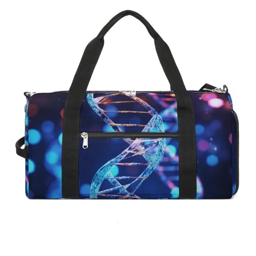 Gymbag DNA Genetic Helix Printed Duffle Bag Yoga Bag Backpack Duffel Bag Small Gym Bag for Men And Women Style One Size Gym Bag, Stil:, Einheitsgröße, Turnbeutel von LYHVSFZQ