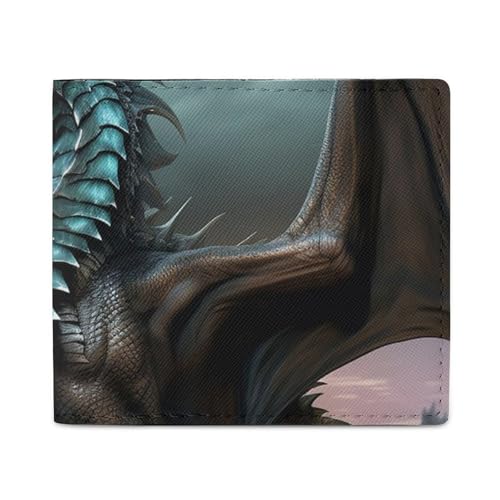 LYHVSFZQ Brieftasche Card Case Cool Drachen Gedruckt Brieftasche Herren Geldbörse Ideal für Arbeit Reisen Und Täglichen Gebrauch, Stil, One Size, Lässig, Stil, One Size, Casual, Stil, One size, Casual von LYHVSFZQ