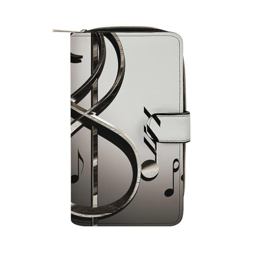 LYHVSFZQ Geldbörse für Männer Geldbörse Kartenhalter mit Reißverschluss Musiksymbol bedruckte Geldbörse für den täglichen Gebrauch und Urlaubsgeschenke, Stil, 19.7 x 11 x 3.5 cm, Stil, 19.7x11x3.5cm von LYHVSFZQ