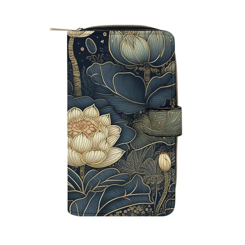 LYHVSFZQ Geldbörse für Männer Geldbörse Kartenhalter mit Reißverschluss komplizierte Blumen bedruckte Geldbörse für den täglichen Gebrauch und Urlaubsgeschenke, Stil, 19.7 * 11 * 3.5cm, Style, Stil von LYHVSFZQ