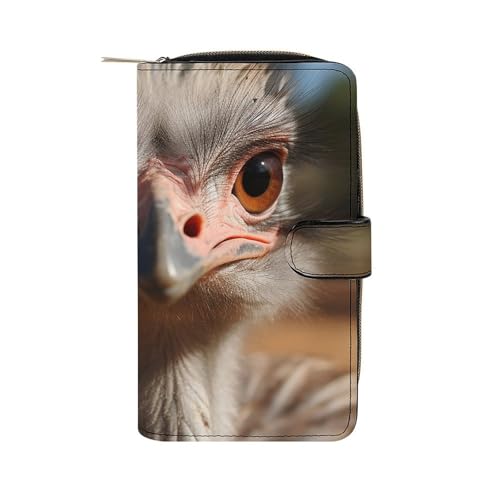 LYHVSFZQ Geldbörse für Männer Geldbörse Kartenhalter mit Reißverschluss niedlichen Strauß bedruckte Brieftasche für den täglichen Gebrauch und Urlaubsgeschenke, Stil, 19.7 * 11 * 3.5cm, Style, Stil von LYHVSFZQ