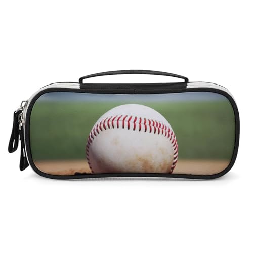 LYHVSFZQ Make-up-Tasche, Make-up-Organizer, Reise-Baseball-bedruckte Make-up-Tasche mit Doppelreißverschluss-Griffen, Kosmetiktasche, Stil, Einheitsgröße, Make-up-Tasche, Stil:, Einheitsgröße von LYHVSFZQ
