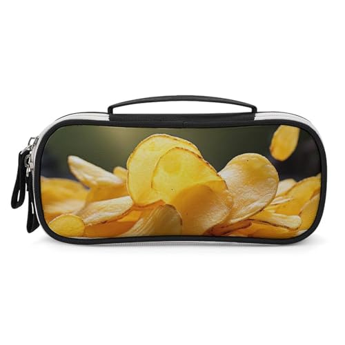 LYHVSFZQ Make-up Tasche Make-up Organizer Reise Kartoffelchips Gedruckt Make-up Tasche Mit Doppel Reißverschluss Griffe Kosmetiktasche, Stil, One Size, Mak, Stil, Einheitsgröße, Make-up Tasche, Stil von LYHVSFZQ