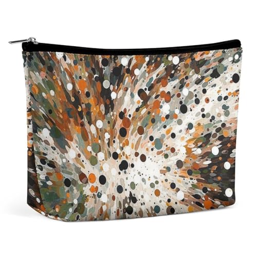 LYHVSFZQ Schminktasche Faltbare Kosmetiktasche Dots Verschiedene Bedruckte Make-up Organizer Reise Kosmetiktasche für Reisen und Alltag Stil One Size Kosmetiktasche Stil One Size Make-up Tasche, Stil von LYHVSFZQ