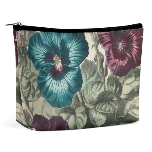LYHVSFZQ Schminktasche Faltbare Kosmetiktasche Drei Blumen Malerei Gedruckt Make-up Organizer Reise Kosmetiktasche für Reisen und Alltag Stil One Size Kosmetiktasche Stil One Size Make-up Tasche, Stil von LYHVSFZQ