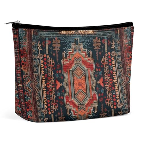 LYHVSFZQ Schminktasche Faltbare Kosmetiktasche Mexikanischer Stil Muster Gedruckt Makeup Organizer Reise Kosmetiktasche für Reisen und Alltag Stil One Size Kosmetiktasche Stil One Size Make-up Tasche von LYHVSFZQ
