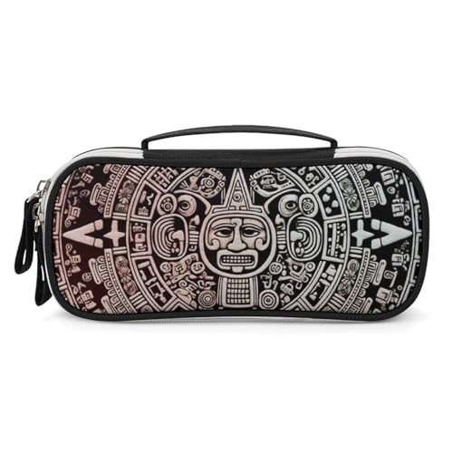 LYHVSFZQ Schminktasche Make-up Organizer Reise Maya-Kalender Ende der Welt bedruckte Kosmetiktasche mit Doppelreißverschluss Griffe Kosmetiktasche Stil One Size Kosmetiktasche Stil Kosmetiktasche Stil von LYHVSFZQ