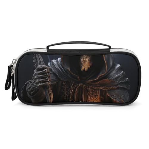 LYHVSFZQ Schminktasche Make-up Organizer Reise Sensenmann Gedruckt Make-up Tasche Mit Doppelreißverschlüssen Griffe Kosmetiktasche, Stil, Stil, Einheitsgröße, Make-up-Tasche, Stil, One size, Make-up von LYHVSFZQ