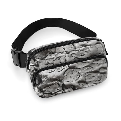 Packs Silber Textur gedruckt Schultertaschen für Frauen Crossbody für Reisen und Sport, Stil, 20 x 13 cm, Hüfttaschen, Stil, 20x13cm, Gürteltaschen, Stil, 20x13cm, Gürteltaschen von LYHVSFZQ