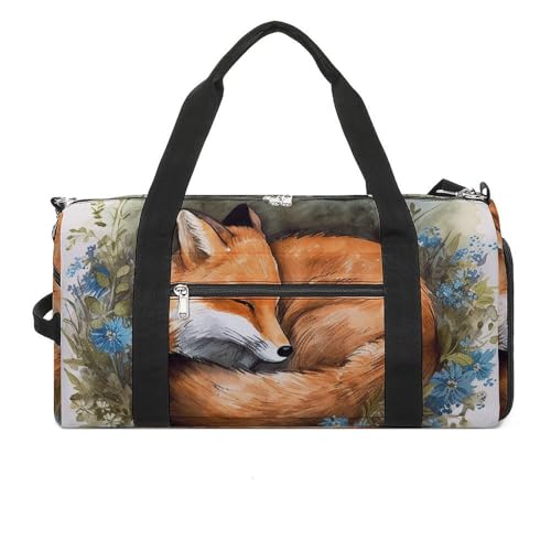 Sporttasche Ein schlafender Fuchs Bedruckte Seesack Yogatasche Rucksack Seesack Kleine Sporttasche für Männer und Frauen Stil Einheitsgröße Turnbeutel Style One Size Sporttasche, Stil, One size von LYHVSFZQ