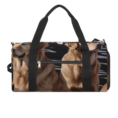 Sporttasche Golden Retrievers Bedruckte Seesack Yoga Rucksack Seesack Kleine Sporttasche für Männer und Frauen Stil Einheitsgröße Turnbeutel Style One Size Sporttasche, Stil, One size, Sporttasche von LYHVSFZQ