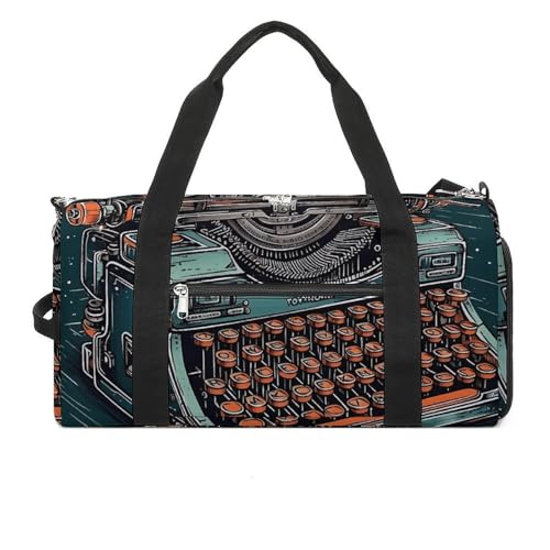 Turnbeutel A Schreibmaschine Bedruckte Duffle Bag Yogatasche Rucksack Seesack Kleine Turnbeutel für Damen und Herren Stil Einheitsgröße Turnbeutel, Stil:, Einheitsgröße, Turnbeutel von LYHVSFZQ
