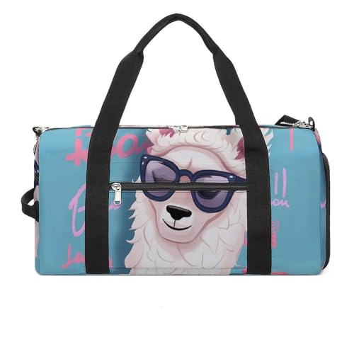 Turnbeutel Cool Liama Printed Duffle Bag Yogatasche Rucksack Duffel Bag Klein Gym Bag für Damen und Herren Style One Size Gym Bag, Stil:, Einheitsgröße, Turnbeutel von LYHVSFZQ