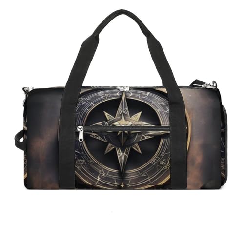 Turnbeutel Magisches Design Norse Runen Kompass Bedruckte Seesack Yogatasche Rucksack Seesack Kleine Turnbeutel für Damen und Herren Stil Einheitsgröße Turnbeutel, Stil:, Einheitsgröße, Turnbeutel von LYHVSFZQ