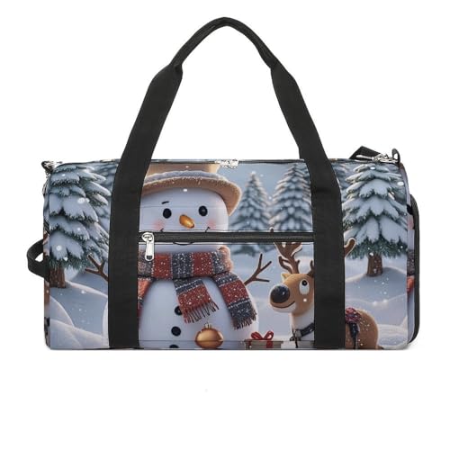 Turnbeutel Schneemann Elch Geschenk Bedruckte Seesack Yogatasche Rucksack Seesack Kleine Turnbeutel für Damen und Herren Stil Einheitsgröße Turnbeutel, Stil:, Einheitsgröße, Turnbeutel von LYHVSFZQ