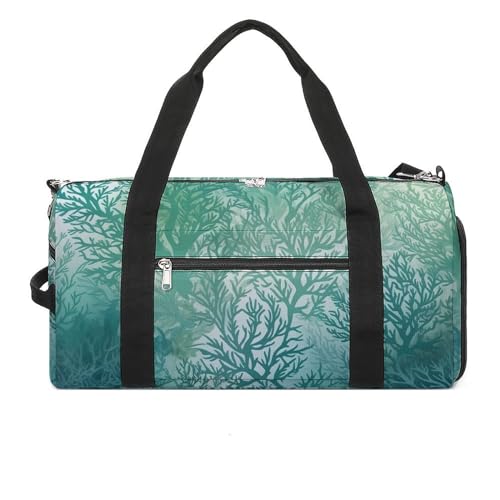 Turnbeutel grün meerblau Seetang bedruckt Duffle Bag Yogatasche Rucksack Seesack klein Turnbeutel für Damen und Herren Stil Einheitsgröße Turnbeutel, Stil:, Einheitsgröße, Turnbeutel von LYHVSFZQ