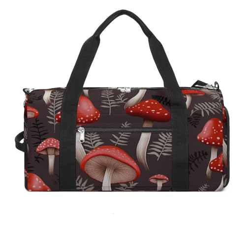 Turnbeutel rot Pilze bedruckt Seesack Yogatasche Rucksack Seesack klein Turnbeutel für Damen und Herren Stil Einheitsgröße Turnbeutel, Stil:, Einheitsgröße, Turnbeutel von LYHVSFZQ