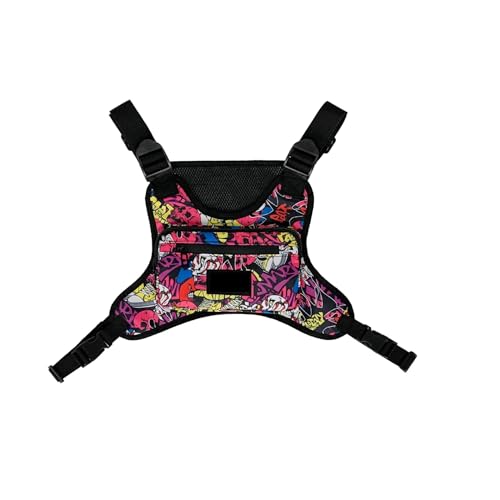 Brusttasche Männer Oxford Brust Packs Nylon Unisex Taschen Hip Hop Multi-Pocket Weste Rucksäcke(Mixed) von LYHYDMA