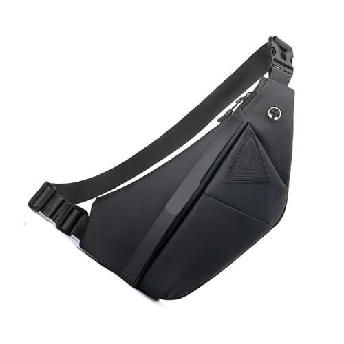 LYHYDMA Brusttasche Anti-diebstahl Brust Taschen Umhängetasche for Männer Messenger Bag Sling Schulter Tasche Handy wasserdichte Bagpack Reise Sport(Black-Left) von LYHYDMA