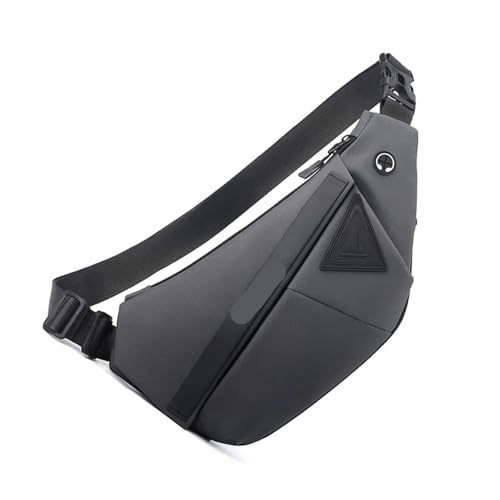 LYHYDMA Brusttasche Anti-diebstahl Brust Taschen Umhängetasche for Männer Messenger Bag Sling Schulter Tasche Handy wasserdichte Bagpack Reise Sport(Grey-Left) von LYHYDMA