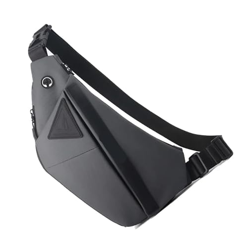 LYHYDMA Brusttasche Anti-diebstahl Brust Taschen Umhängetasche for Männer Messenger Bag Sling Schulter Tasche Handy wasserdichte Bagpack Reise Sport(Grey-Right) von LYHYDMA