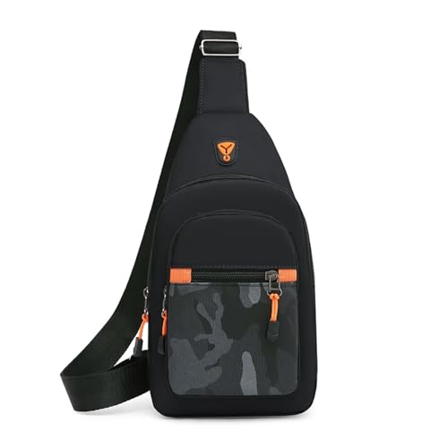 LYHYDMA Brusttasche Brusttasche Herren One Shoulder Umhängetasche Große Kapazität Outdoor Sport Freizeit Kleine Rucksack(Black) von LYHYDMA