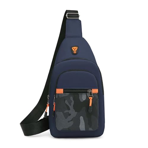 LYHYDMA Brusttasche Brusttasche Herren One Shoulder Umhängetasche Große Kapazität Outdoor Sport Freizeit Kleine Rucksack(Blue) von LYHYDMA