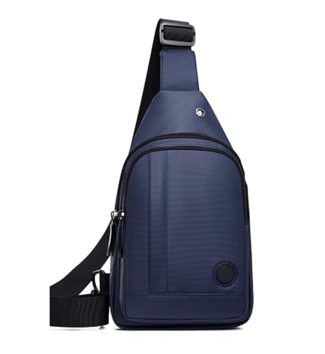LYHYDMA Brusttasche Brusttaschengurt aus wasserdichtem Material for Herren, lässige tragbare Umhängetasche, Verstellbarer Schultergurt(Blue) von LYHYDMA