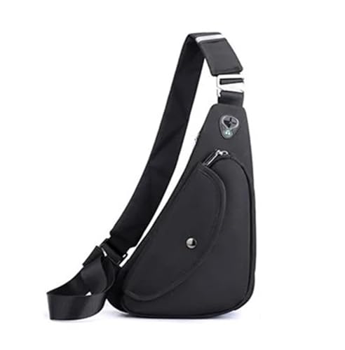 LYHYDMA Brusttasche Kleine Anti-Diebstahl-Brusttasche, Umhängetaschen for Herren, Mini-Reise-Sporttasche(Black) von LYHYDMA